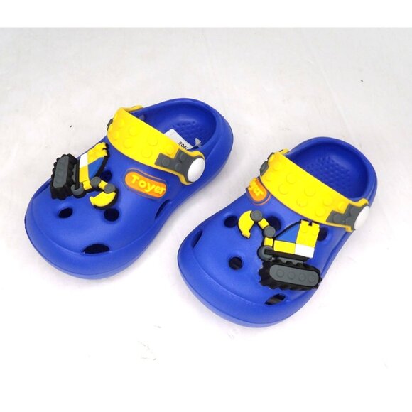 Child's Toddle Boy's Clogs/Crocks Excavator Royal Blue size 140 New - Picture 1 of 4